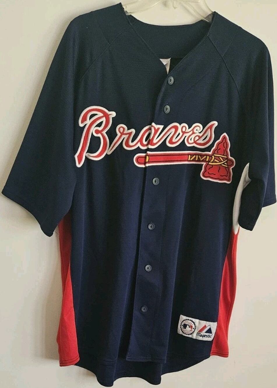 Atlanta Braves Jersey Men's Size Large Blue Major League Baseball
